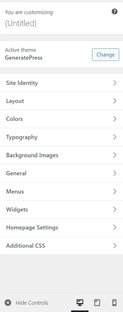Customize Site Section